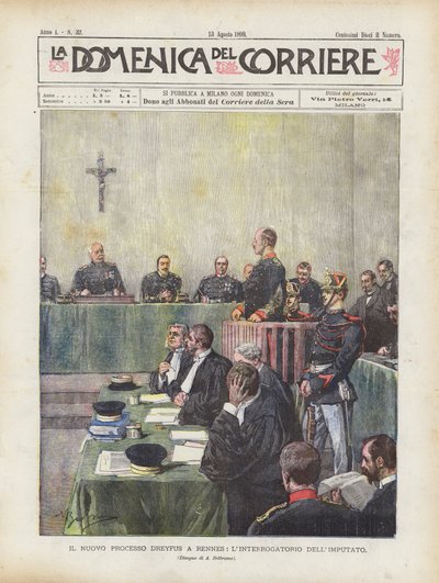 Nový Dreyfusův proces v Rennes, výslech obžalovaného od Achille Beltrame