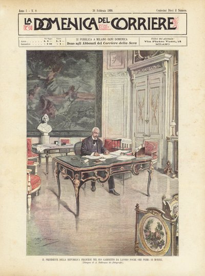 Prezident Francouzské republiky ve svém pracovním kabinetu několik hodin před svou smrtí od Achille Beltrame