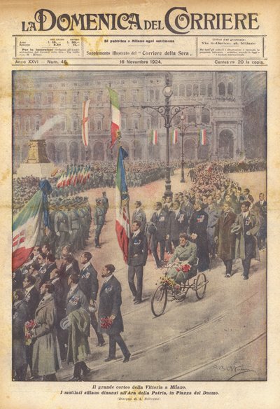 Velký průvod vítězství v Miláně od Achille Beltrame