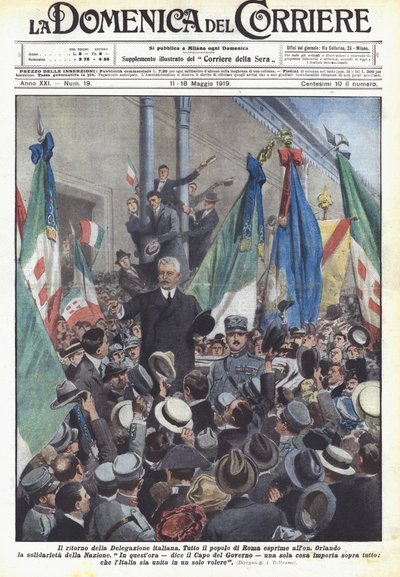 Návrat italské delegace od Achille Beltrame