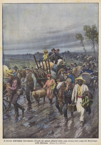 Hrůza z ohromující záplavy od Achille Beltrame