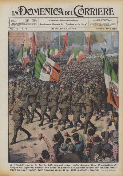 Triumfální návrat legií ze Španělska do vlasti od Achille Beltrame