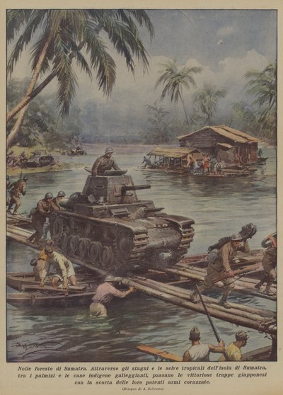 V lesích Sumatry (barva litho) od Achille Beltrame