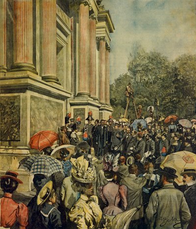 Inaugurace první mezinárodní výstavy umění v Benátkách, Achille Beltrame (1871-1945), z La Domenica del Corriere, 30. dubna 1899 od Achille Beltrame
