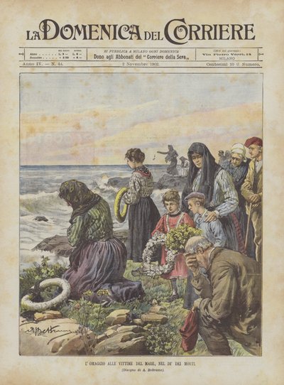 Květen Obětem moře, v Di Dei Morti od Achille Beltrame