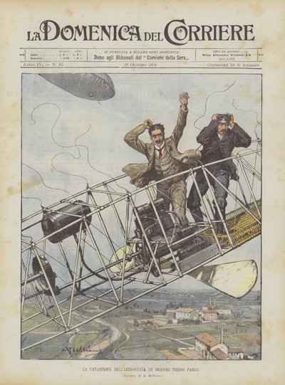 Katastrofa letadla Bradski u Paříže od Achille Beltrame
