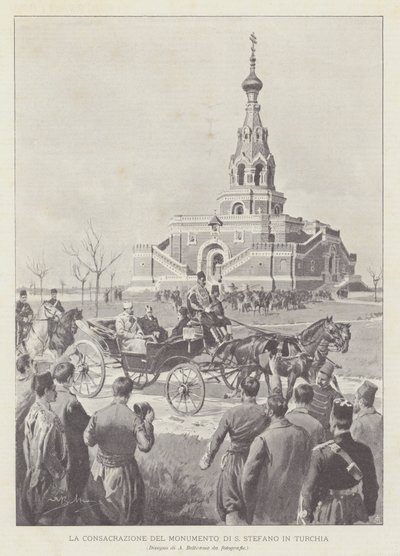 Svěcení pomníku svatého Štěpána v Turecku od Achille Beltrame