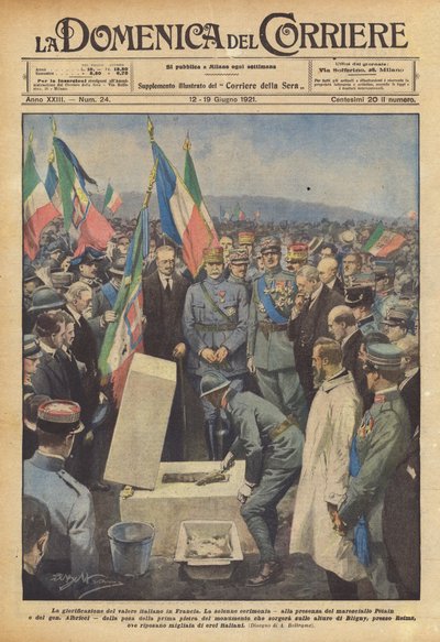 Oslava italské statečnosti ve Francii od Achille Beltrame
