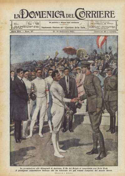 Slavnostní předání cen na olympiádě v Antverpách od Achille Beltrame