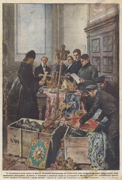 Odstraňování kostelů v Rusku od Achille Beltrame