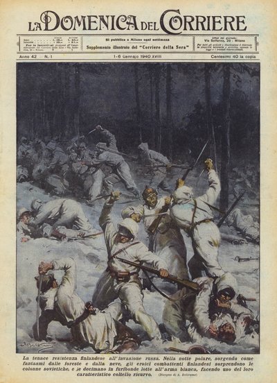 Houževnatý odpor Finska proti ruské invazi od Achille Beltrame