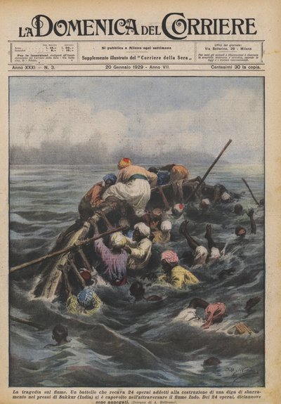 Říční tragédie od Achille Beltrame