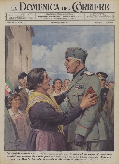 Triumfální týden Duceho na Sardinii od Achille Beltrame
