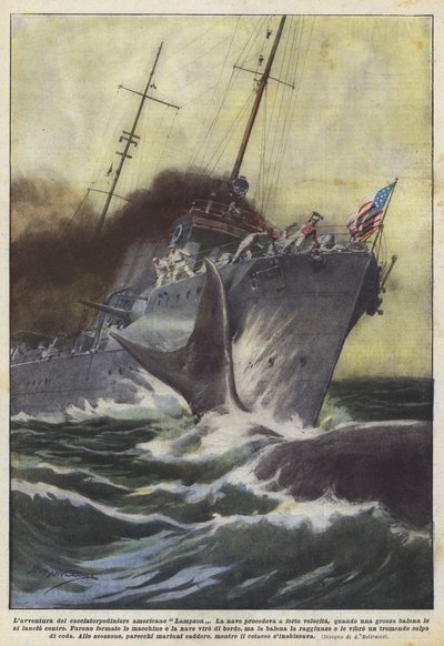 Dobrodružství amerického torpédoborce Lampson od Achille Beltrame