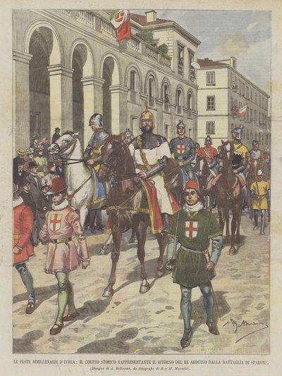 Dvoutisícileté večírky DIvrea, Historický průvod představující návrat krále Arduina Dalla? od Achille Beltrame