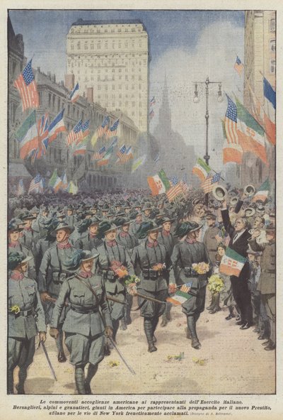 Dojemné americké přivítání zástupců italské armády od Achille Beltrame