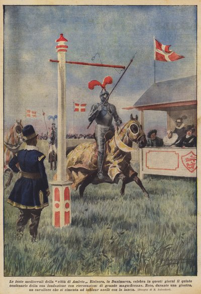 Středověké slavnosti ve městě Hamlet od Achille Beltrame