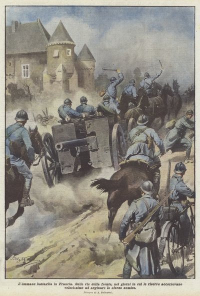 Ve Francii probíhá bitva od Achille Beltrame