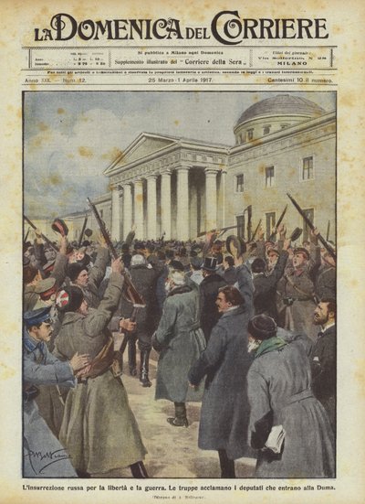 Ruské povstání za svobodu a válku od Achille Beltrame