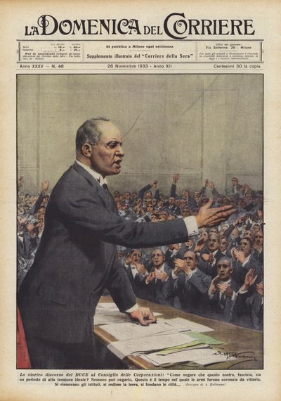 Duceho historický projev k Radě korporací, Jak můžeme popřít, že tento náš ? od Achille Beltrame