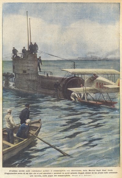 Nejnovější ve stavbě lodí, ponorka hydroplánů amerického námořnictva od Achille Beltrame