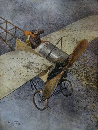 Letadlo Mauvaise havarovalo poté, co ho zasáhly roje kobylek, poblíž Madridu, Španělsko, ilustrace Achille Beltrame z La Domenica del Corriere, 3. června od Achille Beltrame
