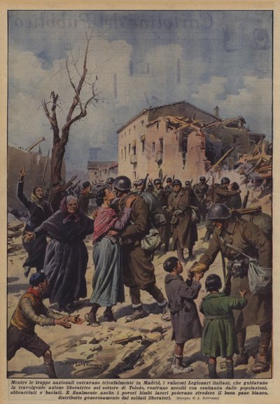 Zatímco národní vojska triumfálně vstoupila do Madridu, stateční italští legionáři ? od Achille Beltrame