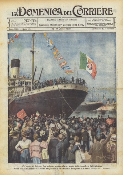 V přístavu Terst od Achille Beltrame