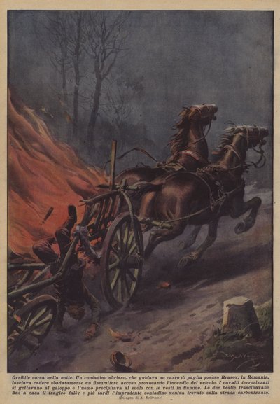 Příšerný běh v noci od Achille Beltrame