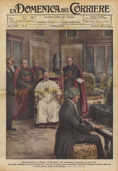 Paderewski ve Vatikánu od Achille Beltrame