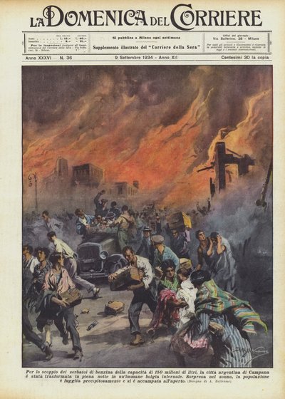 Kvůli prasknutí nádrží s benzinem o objemu 150 milionů litrů se argentinské město? od Achille Beltrame