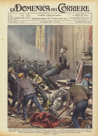 Barbarské scény v Seville od Achille Beltrame
