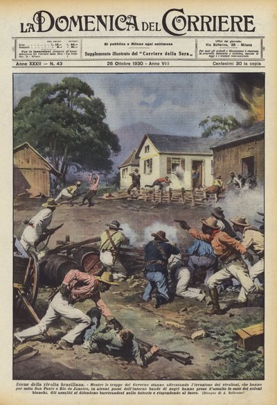 Scény z brazilského povstání od Achille Beltrame