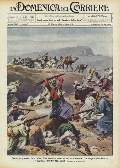 Válečné scény v Arábii od Achille Beltrame