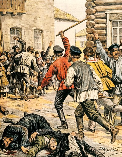 Scéna antisemitismu v Rusku od Achille Beltrame