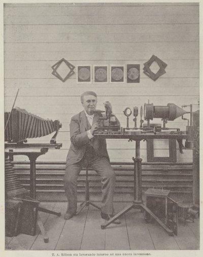 T A Edison pracuje na novém vynálezu od Achille Beltrame