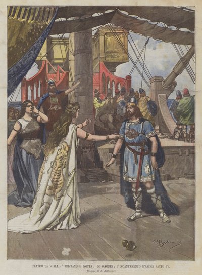Divadlo La Scala, Tristan a Isolda, od Wagnera; Očarování lásky (I. dějství) od Achille Beltrame