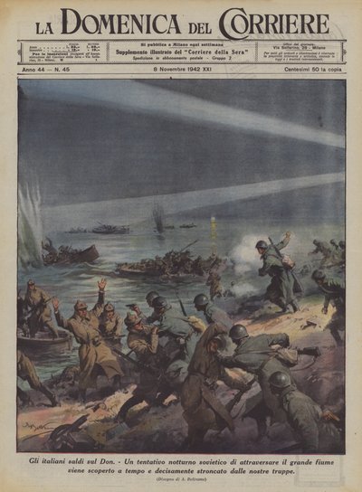 Italové na Donu (barva lito) od Achille Beltrame