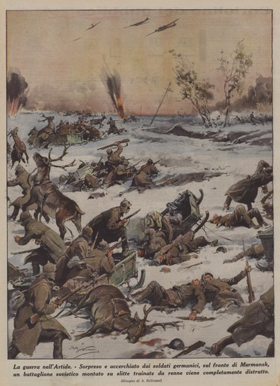 Válka v Arktidě (Colour Litho) od Achille Beltrame