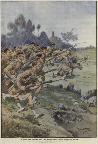 Válka ve Flandrech od Achille Beltrame