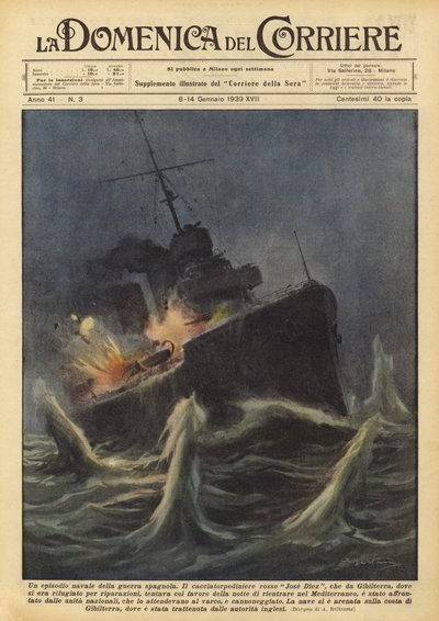 Námořní epizoda španělské války od Achille Beltrame