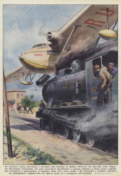 Na stanici Zollino (Ferrovie del Sud-Est) v Apulii došlo k nehodě, která nemá obdoby. od Achille Beltrame