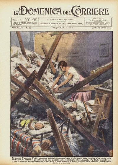 Ze svahu hory náhle spadl žulový balvan vážící více než šedesát kilogramů. od Achille Beltrame