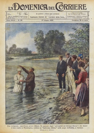 Americký obřad v Miláně od Achille Beltrame