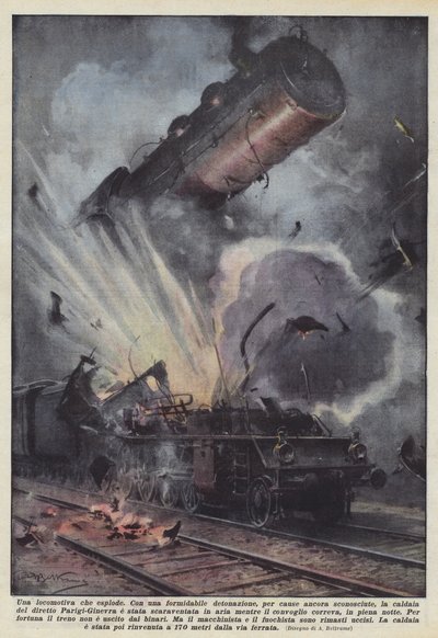Vybuchující lokomotiva od Achille Beltrame
