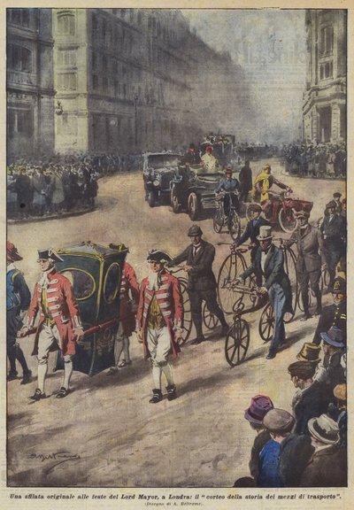 Originální průvod na oslavách lorda starosty v Londýně od Achille Beltrame