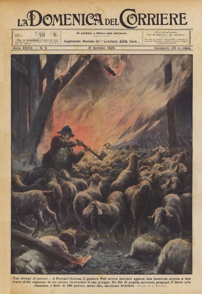 Porážka ovcí od Achille Beltrame