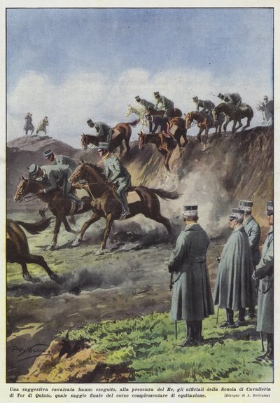 V přítomnosti krále, důstojníků ? od Achille Beltrame