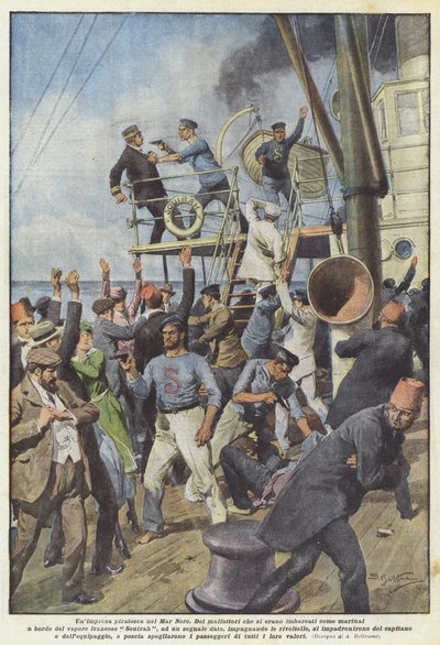 Pirátský podnik v Černém moři od Achille Beltrame