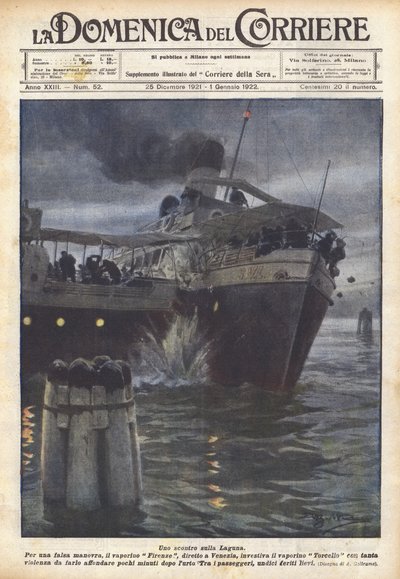 Srážka na laguně od Achille Beltrame